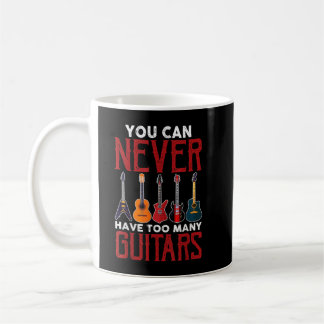 Du kan aldrig ha för många Guitars Guitar Player Kaffemugg