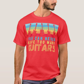 Du kan aldrig ha för många Guitars Music-regnbåge T Shirt