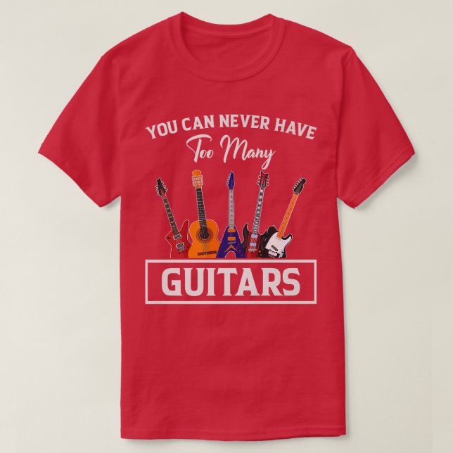 Du kan aldrig ha för många Guitars Premium T Shirt (Design framsida)