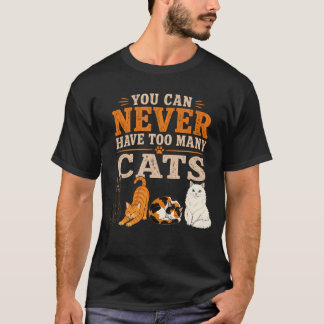 Du Kan Aldrig Ha För Många Katter Rolig Kattälskar T Shirt
