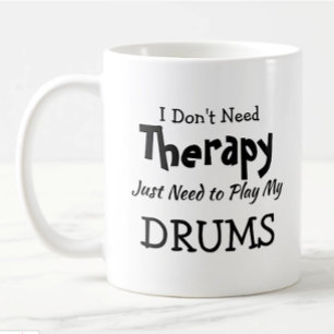 Du kan ändra text utan att behöva spela upp Drums  Kaffemugg