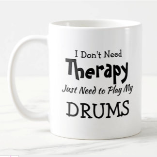 Du kan ändra text utan att behöva spela upp Drums Kaffemugg