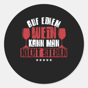 Du kan bara äta ett glas av Vin-typ av Vin Lov i K Runt Klistermärke