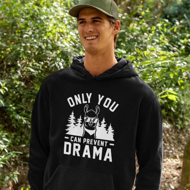 Du kan bara förhindra Drama Hoodie (Only you can prevent drama hoodie drama llama)