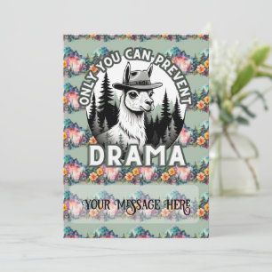 Du kan bara förhindra Drama Lama-skogen Julkort