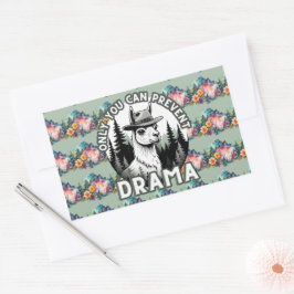 Du kan bara förhindra Drama Lama-skogen Rektangulärt Klistermärke