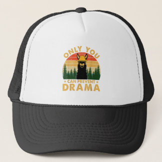 Du kan bara förhindra drama Llama Camping Vintage  Keps