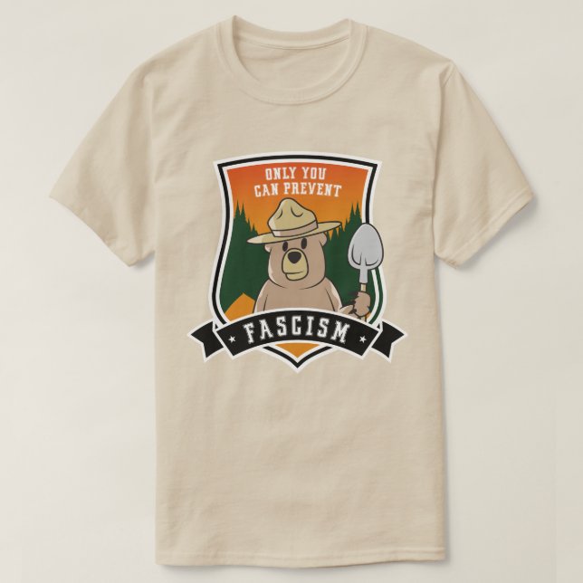 Du kan bara förhindra fascister t shirt (Design framsida)
