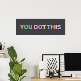 DU KAN DET HÄR Motivationalstavat Hemmakontorsdeko Poster