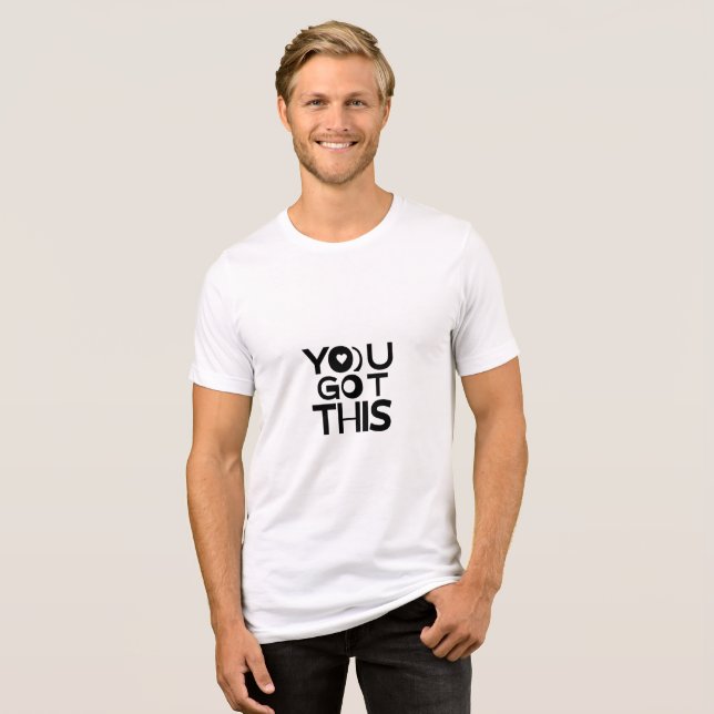 DU KAN DET HÄR – T-Shirt med Motiverande Citat (Framsida Full)