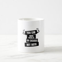 du kan få resultat eller ursäkter, inte båda