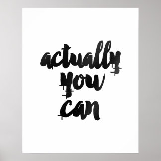 "Du kan faktiskt" Motiveringspensionscitat Poste Poster