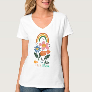 Du kan fråga trend-T-shirten med blommor T Shirt