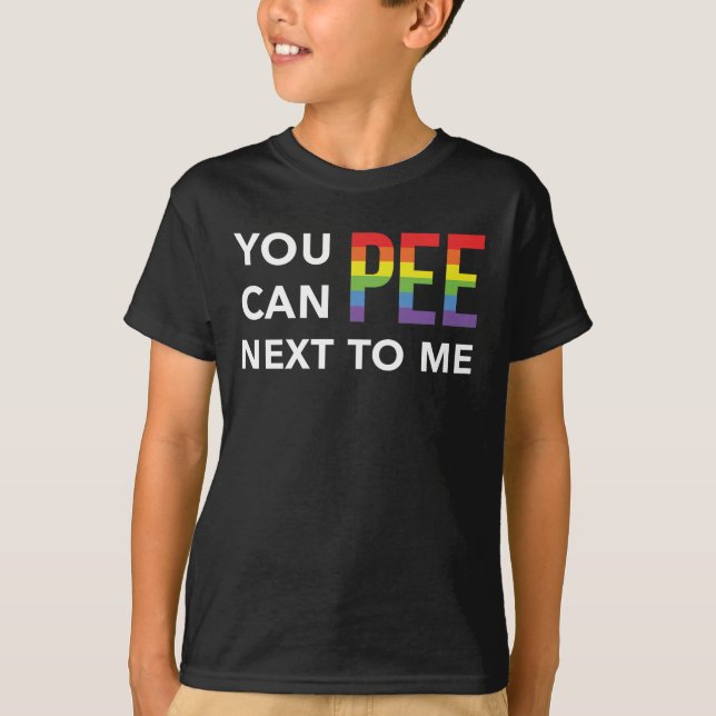 Du kan gå bredvid mig LGBT Gay pride T-Shir T Shirt (Framsida)