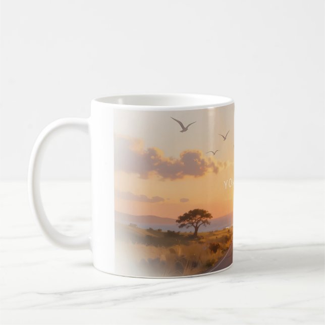 Du Kan Gå Soluppgång Hopp Poster Kaffemugg (Vänster)