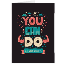 Du kan göra allt färgstarkt hälsningskort