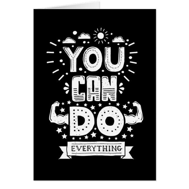 Du kan göra allt hälsningskort (Framsidan)