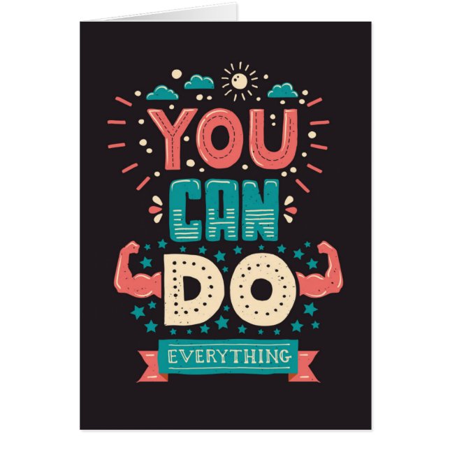 Du kan göra allt som är färgrikt hälsningskort (Framsidan)