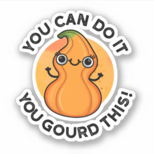 Du kan göra det du gav den här positiva Veggie Pun Klistermärken