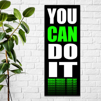 Du kan göra det (grönt) Motivt Poster