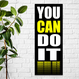 Du kan göra det (gult) Motivt Poster