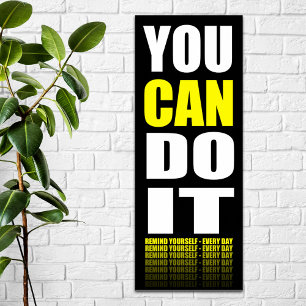 Du KAN göra det (gult) som är motivational Poster