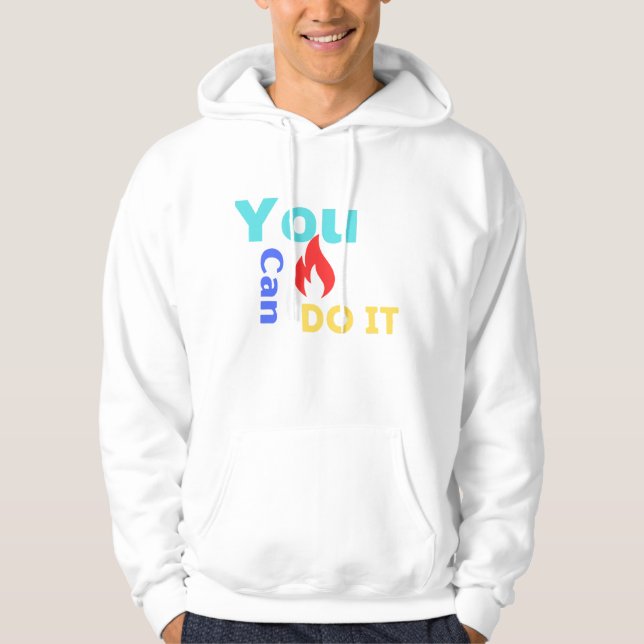 Du kan göra det hoodie (Framsida)