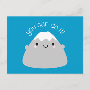 Du kan göra det! Kawaii Mt Fuji Vykort