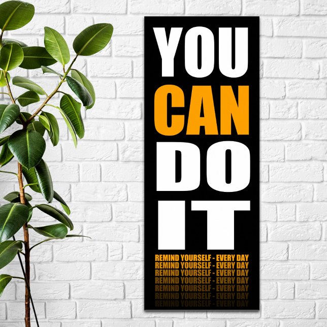 Du kan göra det (orange) Motivt Poster (Skapare uppladdad)