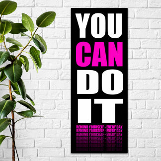 Du kan göra det (rosa) Motiverande Poster