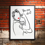 Du kan göra det Snyggt och rosie Riveter. Poster<br><div class="desc">Du kan göra det till Snyggt och Modern Rosie The Riveter Poster - den här inspirerande poster en bild baserad på coolan "Vi kan göra det!" Amerikansk propaganda poster. Associerad med Rosie the Riveter, som bidrog till kvinnornas rörlighet i den betalat arbetsstyrkan under Världskrig II. Stil upp ditt hemkontor eller...</div>