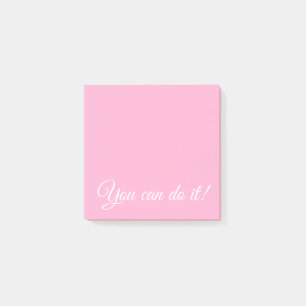 Du kan göra det Söt Rosa Post-it Block