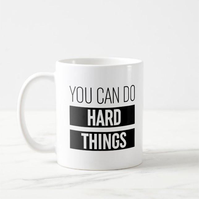 Du kan göra hårt Sak Kaffemugg (Vänster)