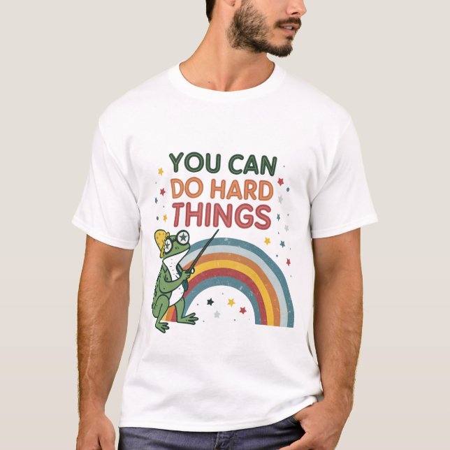 Du kan göra hårt sak t shirt (Framsida)