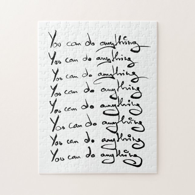 DU KAN GÖRA NÅGONTING! inspirerande citat Pussel (Vertikal)