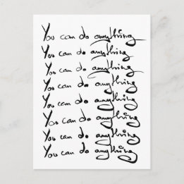 DU KAN GÖRA NÅGONTING! inspirerande citat Vykort