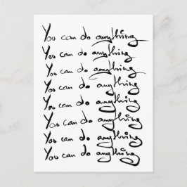 DU KAN GÖRA NÅGONTING! inspirerande citat Vykort