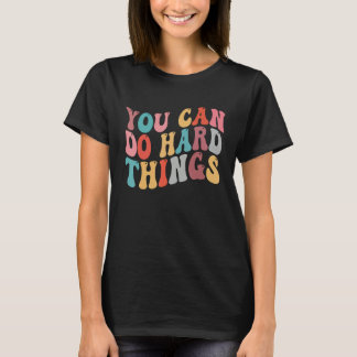 Du kan göra Sak Groovy Retro Motivering Q T Shirt