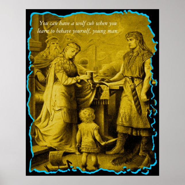 Du kan ha en varg unge.. poster (Framsidan)