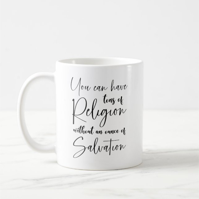 Du kan ha tonvis med religion andlig kaffemugg (Vänster)