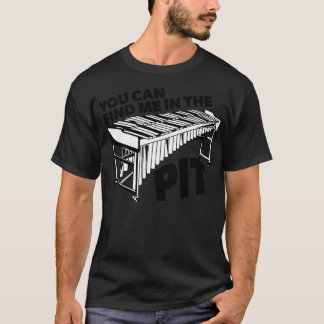 Du kan hitta mig i gropen Rolig vibrafon Retro T Shirt