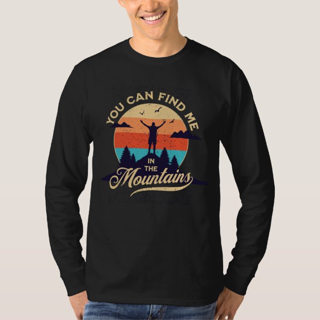 DU KAN HITTA MIG I MOUNTAINS HIKING T SHIRT (Framsida)