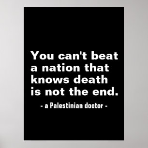 Du kan inte besegra en nation som-Palestina Grundt Poster