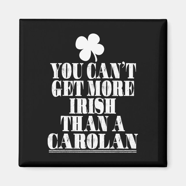 Du kan inte bli mer irländsk än Carolan St Patrick Magnet (Framsidan)