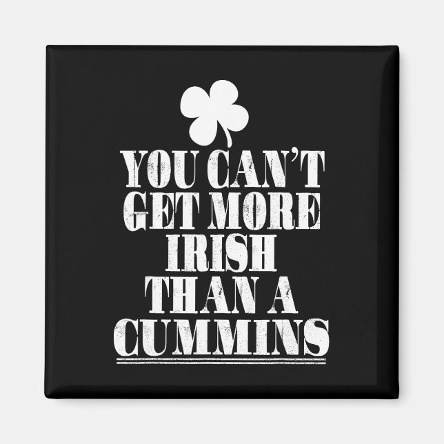 Du kan inte bli mer irländsk än Cummins St Patrick Magnet (Framsidan)