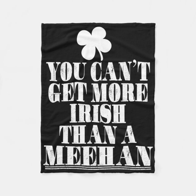 Du Kan Inte Bli Mer Irländsk Än En Meehan St Patri Fleecefilt (Framsidan)