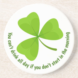 Du kan inte dricka hela Grönten Shamrock Underlägg