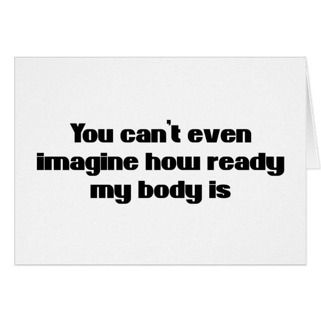 Du kan inte ens föreställa dig hälsningskort (Framsidan Horizontal)