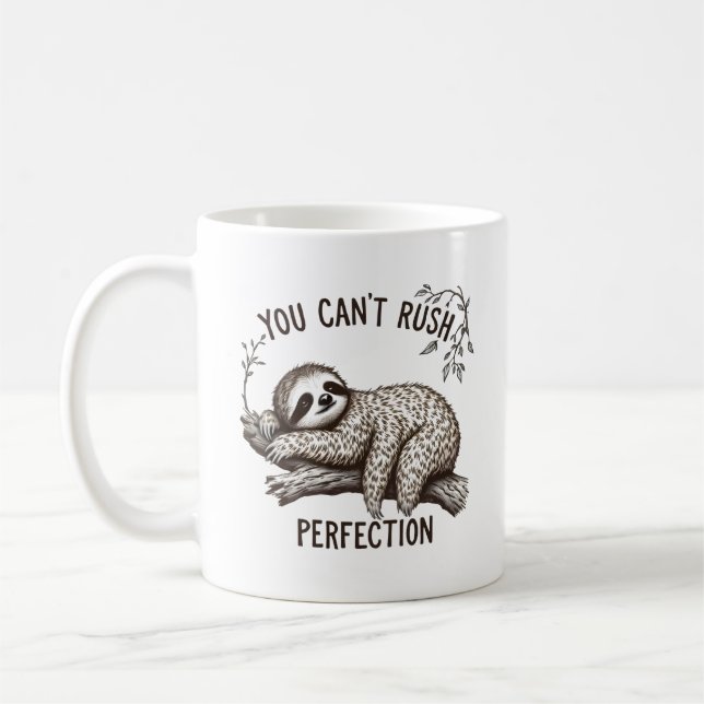 Du kan inte förryska Perfection Lazy Sloth Kaffemugg (Vänster)