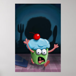 Du kan inte Gömma från muffin Man-utskriften Poster